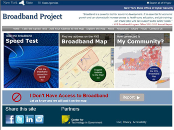 NYS Speedtest Home Page